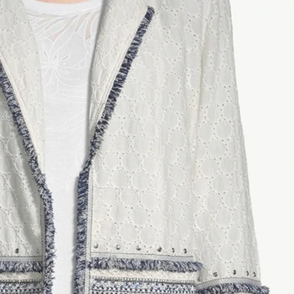 ⭐ Eyelet Jacket Embellished Femanine Embroidered - Picture 8 of 11